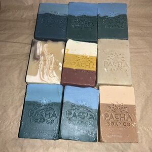 9 bars soap Pacha Soap Co. hand crafted made in US  New